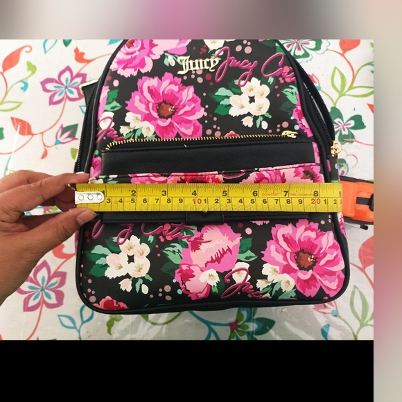 Authentic Floral Juicy Couture Peek-A-Bow Backpack NWT - Picture 10 of 14